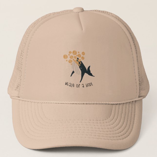 Casquette Bitcoins mangeurs de baleines drôle (Devant)