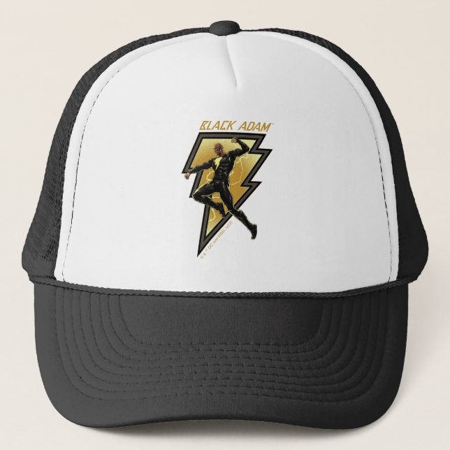 Casquette Black Adam Lightning Bolt Illustration du caractèr (Devant)