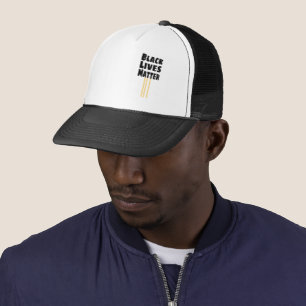 Casquette Black Lives Matt BLM trois rayures jaunes