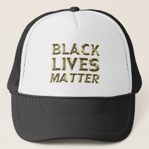 Casquette Black Lives Matt or noir typographie moderne
