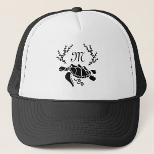 Casquette Black Sea Turtle Silhouette Side View