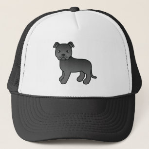 Casquette Black Staffordshire Bull Terrier Illustration mign