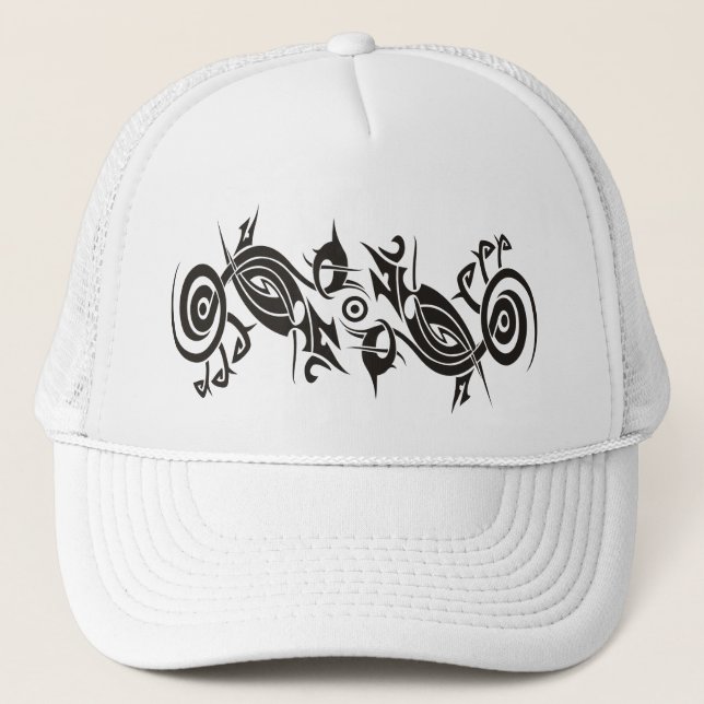 Casquette Black Tattoo Tribal 2 (Devant)