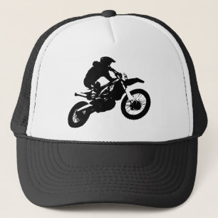 Casquette Black White Pop Art Motocross Motorcyle Sport