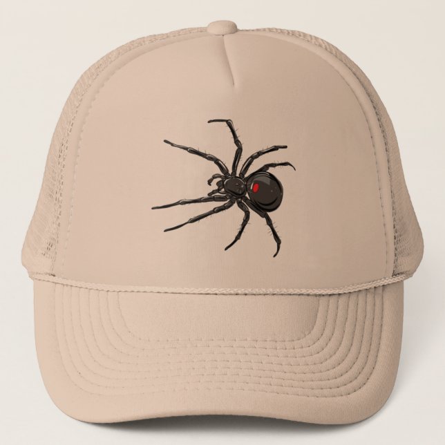 Casquette Black Widow Spider Dessin original (Devant)