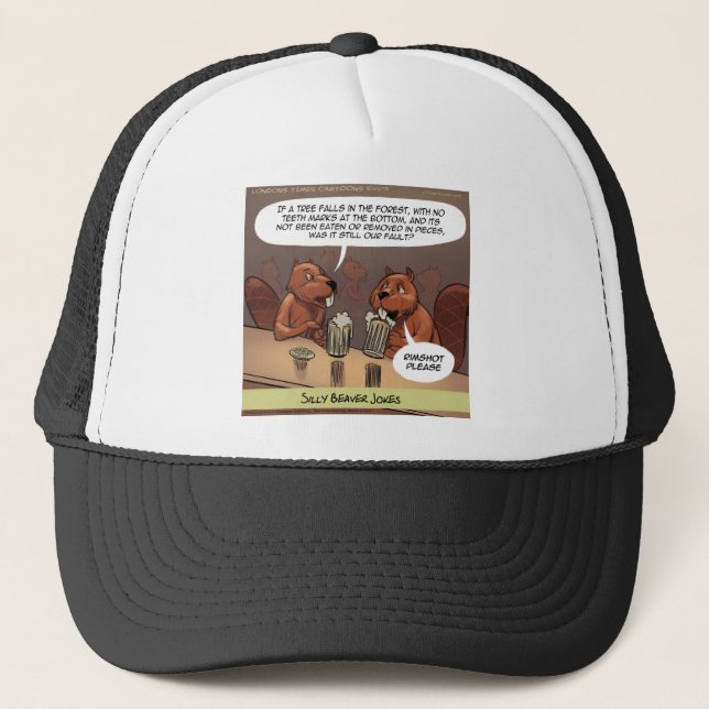 Casquette Blagues Idiotes de Castor Dessin Animé Drôle (Devant)