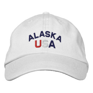 Casquette blanc brodé Alaska USA