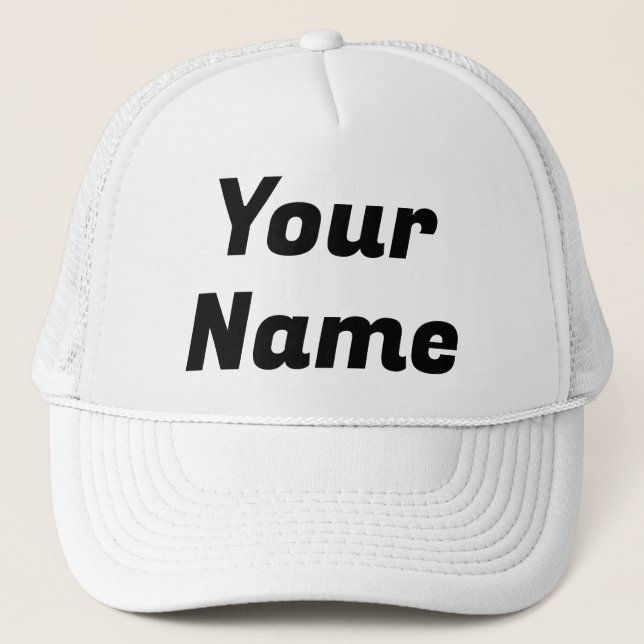 Casquette Blanc et noir PERSONNALISABLE (Devant)