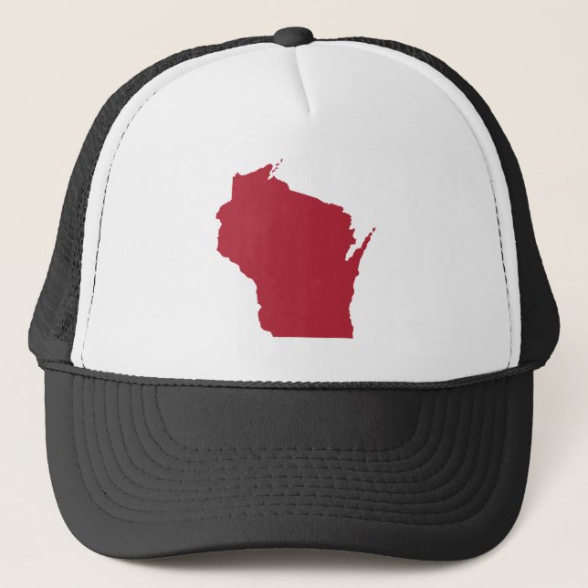Casquette Blanc et Rouge Wisconsin (Devant)