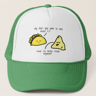 Casquette blanc et vert de camionneur de taco et
