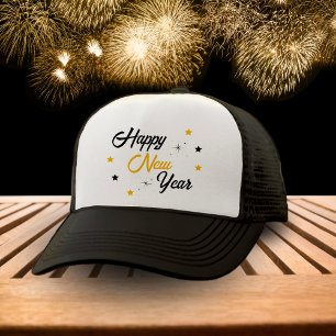 Casquette Blanc Noir & Or Bonne année