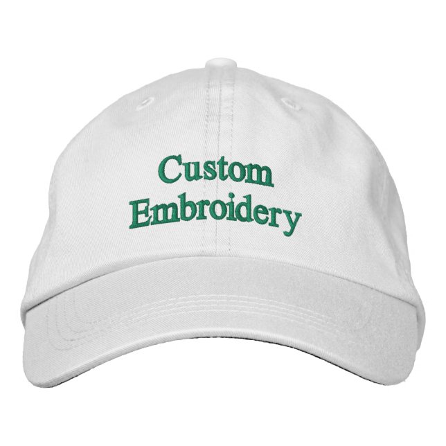 Casquette blanche brodée personnalisée  (Devant)