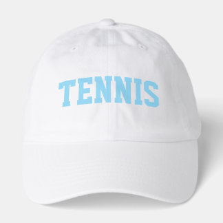 Casquette Bleu Athlétique TENNIS Texte Eté Fond Blanc