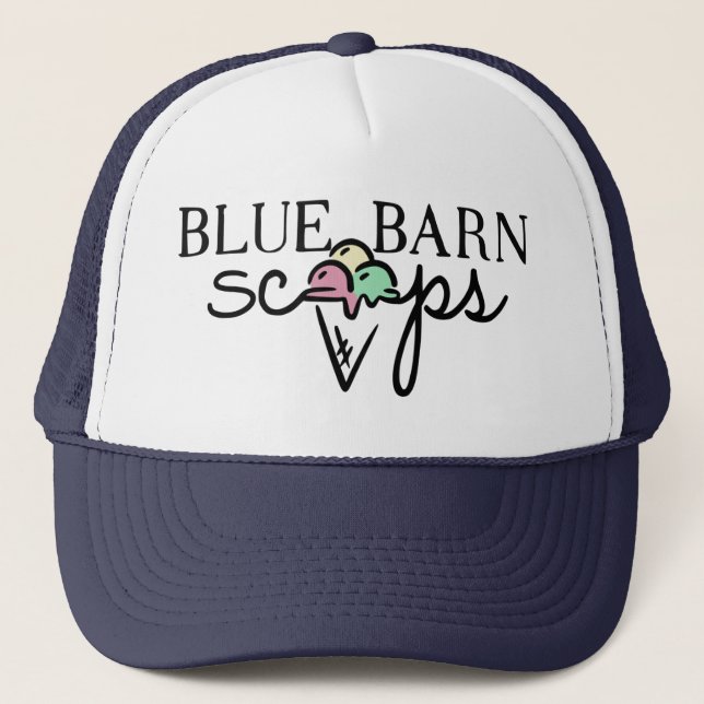 Casquette Bleu Barre Scoops Trucker Chapeau (Devant)