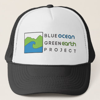 Casquette bleu de camionneur de noir de projet de