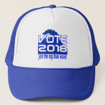 Casquette bleu de camionneur de vague du VOTE 2018