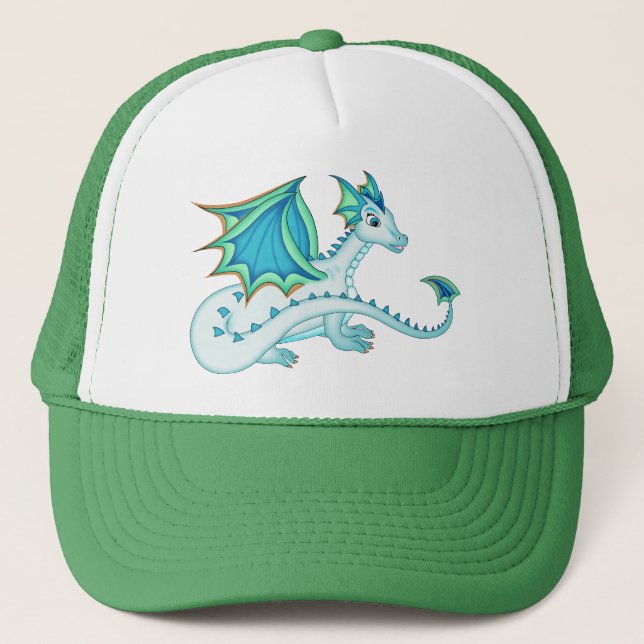 Casquette bleu de dragon de glace (Devant)