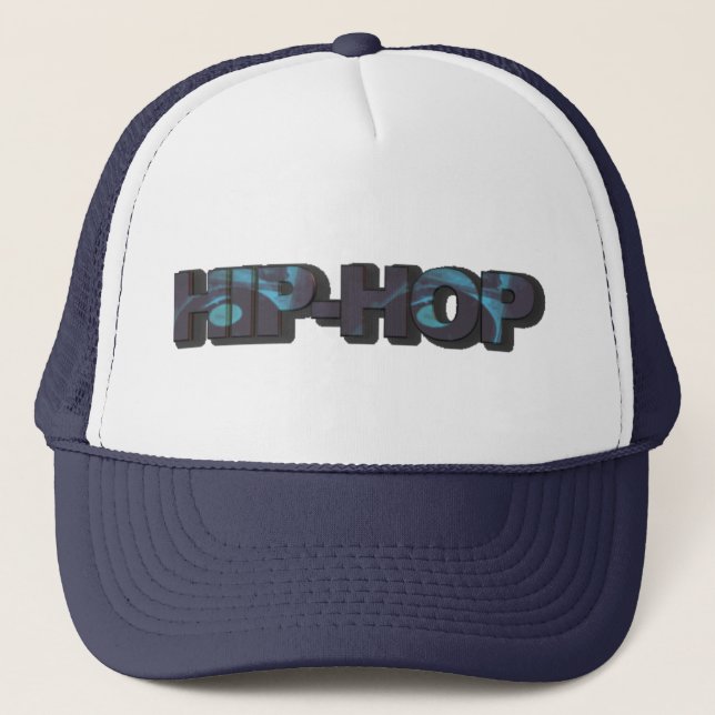 Casquette bleu de hip-hop (Devant)