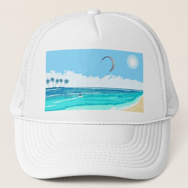 Casquette bleu de Kitesurf (Devant)