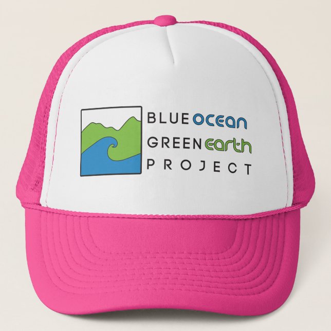 Casquette bleu de rose de projet de la terre verte (Devant)