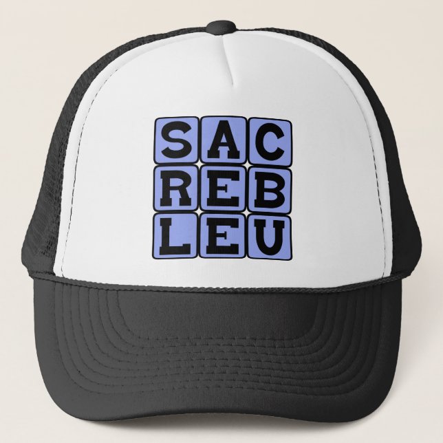 Casquette Bleu de Sacré, argot français (Devant)