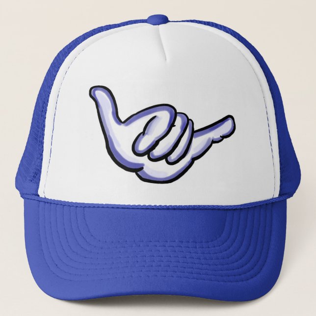 Casquette bleu d'Hawaï de shaka (Devant)