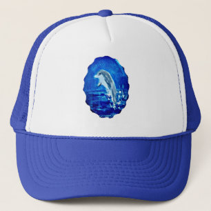 Casquette Bleu Dolphin Art