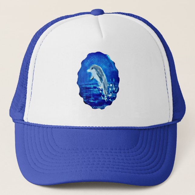 Casquette Bleu Dolphin Art (Devant)