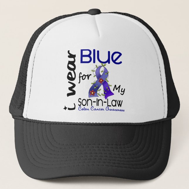 Casquette Bleu d'usage du cancer du colon I pour mon (Devant)