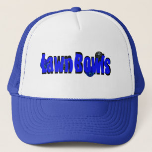 Casquette Bleu Et Noir Pelouse Bowling Design, Chapeau Truck