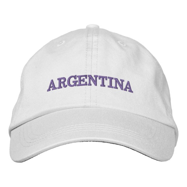 Casquette bleu et par blanc brodé de l'Argentine (Devant)