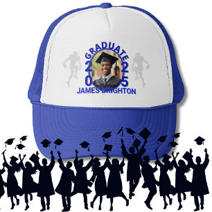 Casquette Bleu Football Thème Photo Gradué