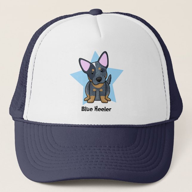 Casquette Bleu Heeler d'étoile de Kawaii (Devant)