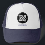 Casquette Bleu Marine | Logo personnalisé et baseball de tex<br><div class="desc">Créez votre propre casquette de camionnette bleu marine. Notre modèle moderne et élégant est disponible dans une variété de couleurs, offrant des options de personnalisation complètes pour présenter votre logo d'entreprise, photo ou image choisie. Améliorez la personnalisation en ajoutant votre nom, slogan ou nom d'entreprise, poignée Instagram promotionnelle ou tout...</div>