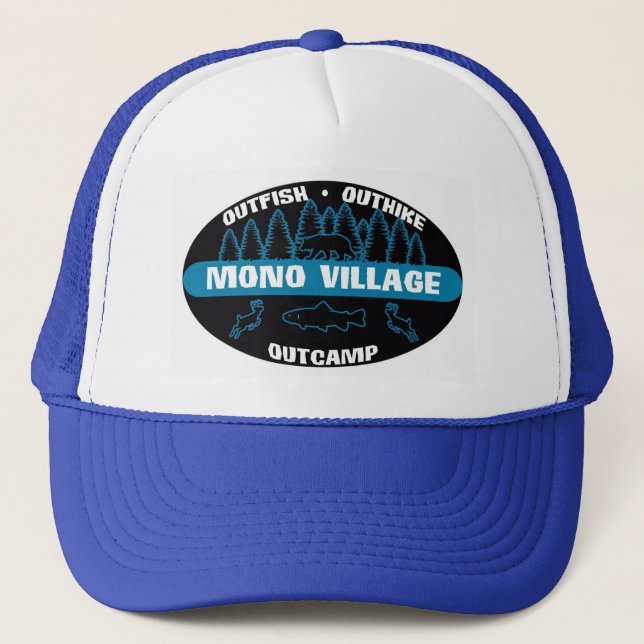 Casquette Bleu mono de "survivant" de village (Devant)
