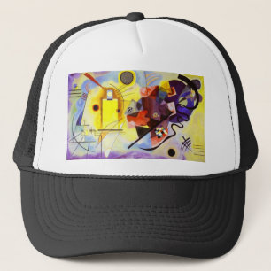 Casquette Bleu rouge jaune Kandinsky peinture Abstraite