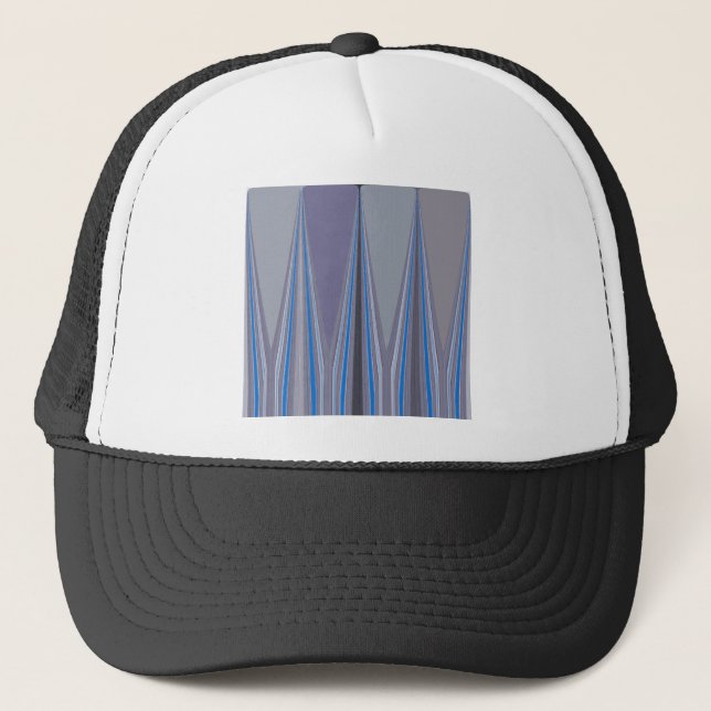 Casquette Bleu, violet, gris Chevron Art Imprimer (Devant)