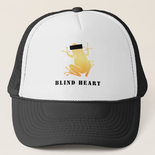 Casquette Blind Heart Censored Gold Frog Custom Text Trucker (Devant)