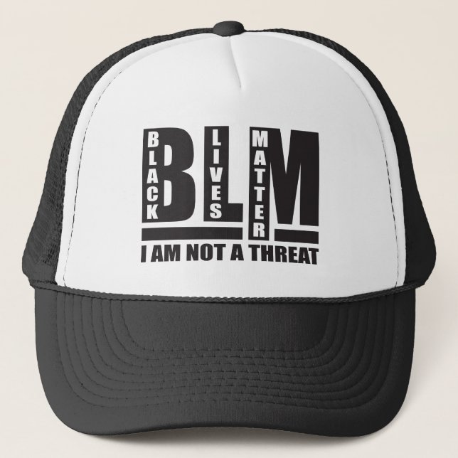 Casquette BLM Black Lives Matt Je ne suis pas une menace (Devant)