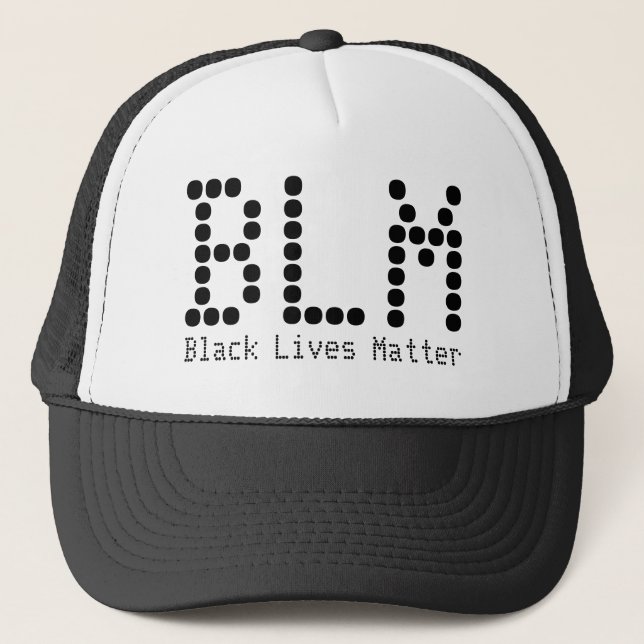 Casquette BLM Black Vit Matière Nom Et Texte Personnalisé (Devant)