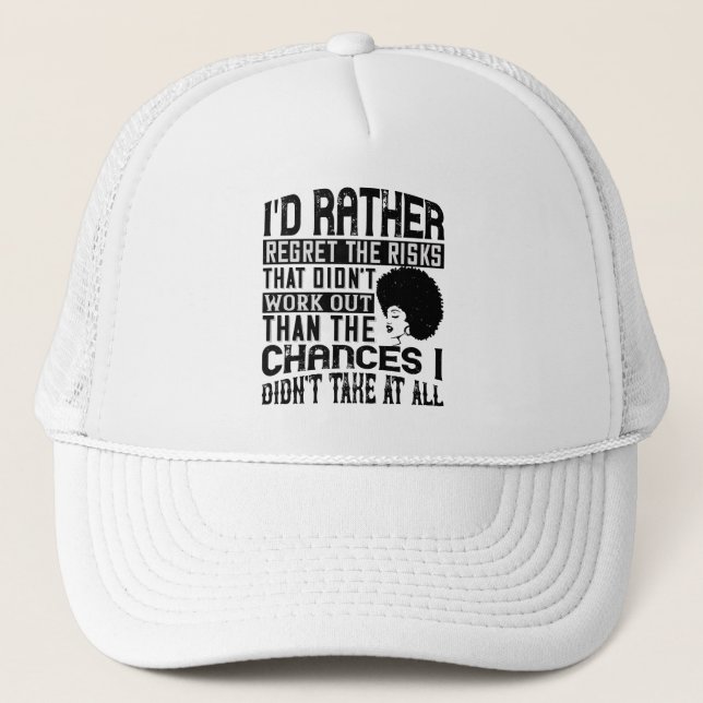 Casquette BLM - Préférer les chances de regretter les risque (Devant)