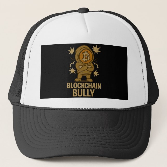 Casquette Blockchain Bully™ Bitcoin pour les traders de Cryp (Devant)