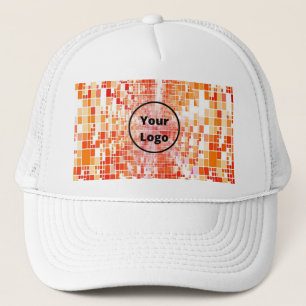 Casquette Blocs de tourbillon orange du logo personnalisé