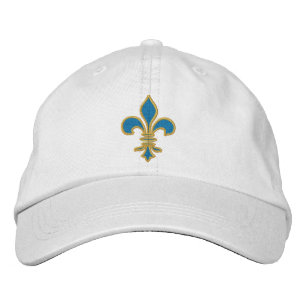 Casquette Blue and Gold Fleur De Lis
