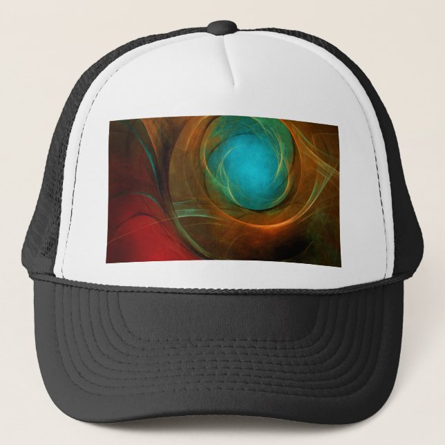 Casquette Blue Eye Moderne Abstrait Art Cool Motif #16 (Devant)