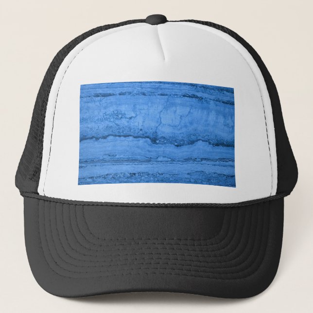 Casquette Blue Granite pattern, blue marble, blue stone (Devant)