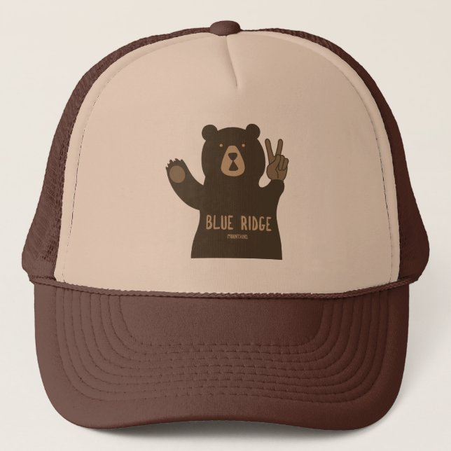 Casquette Blue Ridge Mountains Peace Bear (Devant)