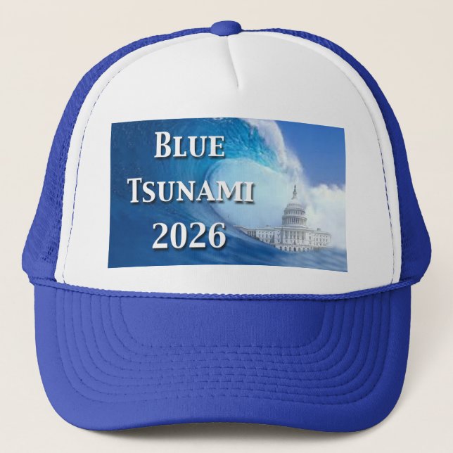 Casquette Blue Tsunami Election 2026 (Devant)
