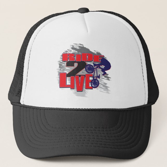 Casquette BMX Biker Ride pour vivre (Devant)