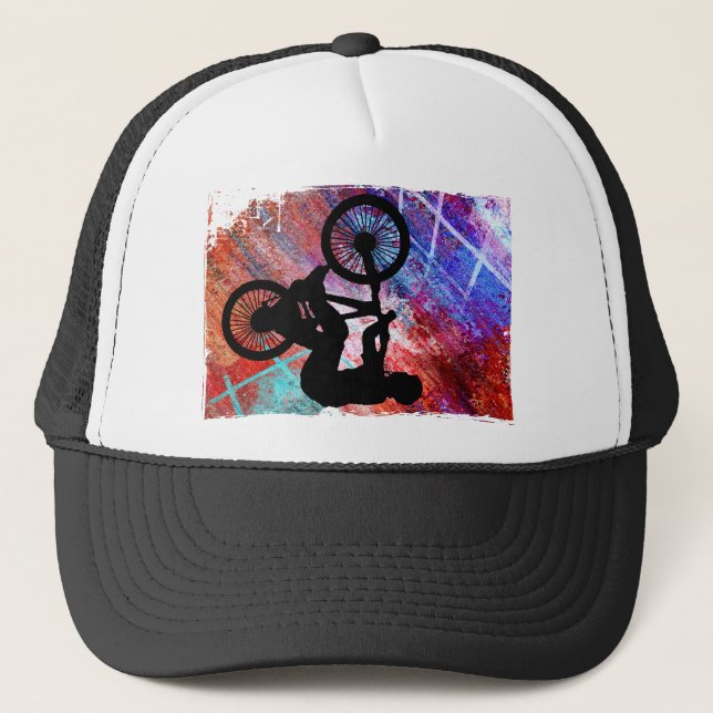 Casquette BMX sur la grunge rouillée (Devant)